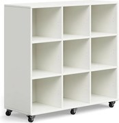 Študentská úložná skrinka CASPER, 9 priehradiek, biela