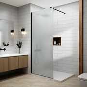 Walk-in Black sprchová stena, s matným, pieskovaným sklom 140, 200cm, 8mm