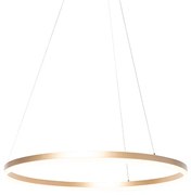 Dizajnové závesné svietidlo zlaté 80 cm vrátane LED 3-stupňový stmievač - Anello