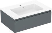 Mexen Orio, kúpeľňová skrinka 70 cm s umývadlom Otis, 1 zásuvka, grafitová matná/biela matná, 91A10-07023-1-BF66-W18M01