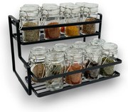 Zeller Present Sada 16ks koreničiek HERMES s poličkou na korenie RACK, 26×20×17