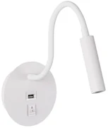 Brilagi - LED Flexibilná nástenná lampa s USB portom MAYA LED/3W/230V biela BG1066