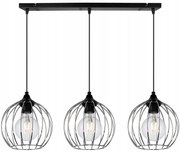 Závesné svietidlo Toronto, 3x chrómové drôtené tienidlo