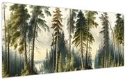 Obraz - Vintage krajina lesov (120x50 cm)