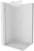 Mexen Velar, sprchová zástena s posuvnými dverami Walk-in 80 x 200 cm, 8mm sklo námraza, brúsená oceľ, 871-080-000-33-97