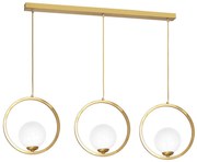 Závesné svietidlo Vienna, 3x biele sklenené tienidlo, c