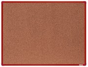 Korková nástenka boardOK v hliníkovom ráme, 1200 x 900 mm, červený rám