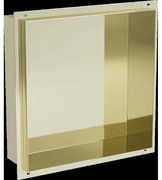 Mexen X-Wall-NR zapustená polica bez obruby 30 x 30 cm, Zlatá - 1951303010