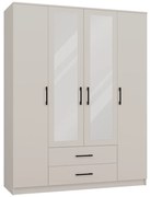 Šatníková skriňa Romana 160 cm so zrkadlom kašmír