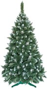 Umelý vianočný stromček Borovica Strieborná s kryštálmi ľadu 220cm