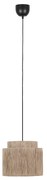 Japandi závesná lampa čierna s hnedým lanom 31cm - Smilla