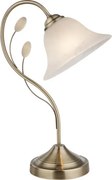 GLOBO 69007-1T POSADAS stolná lampa 1xE27 antická mosadz, alabastrová