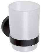 Sapho Sapho, X-ROUND BLACK pohár závesný, mliečne sklo, čierna matná, XR903B