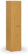 Úzka kancelárska skriňa PRIMO WOOD, 400 x 420 x 1781 mm, buk