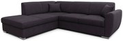 Rohová rozkladacia sedačka DOLORES LETTO L čierna