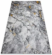 Koberec GLOSS 528A 58 mramor - slonia kosť, čierny