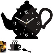 Nástenné hodiny Kettle čierne