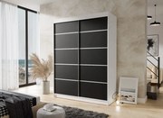 ŠATNÍKOVÁ SKRIŇA EMA 150 cm BIELA / ČIERNA