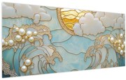 Obraz - 3D perly v oceáne (120x50 cm)