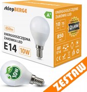 SADA 10x LED žiarovka E14 8W 700lm G45 - neutrálna biela