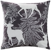 VIANOČNÁ DEKORAČNÁ OBLIEČKA NA VANKÚŠ MERRY 43X43 CM VZOROVANÁ