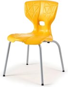 Školská stolička ALDA I, výška 460 mm, žltá