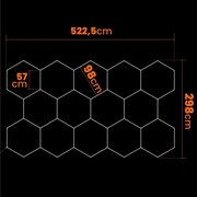 LED Stropné svietidlo LED/570W/85-265V 6500K 522x298 cm CRI 90 IP44 biela