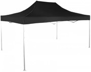 Rýchlorozkladací nožnicový stan 3x4,5m – hliníkový, Čierna, Bez bočných plachiet