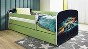 XXXLutz POSTEĽ PRE DETI A MLÁDEŽ 80/160 cm, zelená, biela MID.YOU - Detské izby - 002142000297