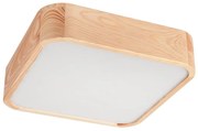 Stropné svietidlo NATURAL SQUARE 2xE27/15W/230V 35x35 cm borovica