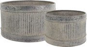 Dekoračný plechový antik kvetináč French Chic - 37*33*38 cm