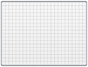 Biela keramická popisovacia tabuľa s potlačou ekoTAB, 1200 x 1000 mm, štvorce / raster