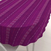 Biante Bavlnený oválny obrus Olivia OL-002 Pásiky na fialovom 100x140 cm