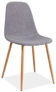 Jedálenská stolička Fox, sivá / dub