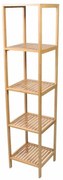 Bambusový regál, 5 políc, štvorcový
