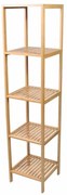 Divero bambusový regál 5 políc 33 x 33 x 146 cm prírodný D104131