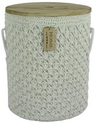 Okrúhly háčkovaný košík XXL Ø40 cm v49,5 cm