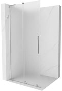 Mexen Velar L, posuvná sprchová zástena Walk-in 90 x 200 cm, 8mm sklo námraza, chrómová, 871-090-003-33-01