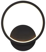 Toolight Toolight, LED nástenné svietidlo 20cm, 10W, 3000K, LHJ081-W, čierna matná, OSW-50060