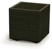 Kvetináč MADERA SQUARE ECO WOOD 28,8 cm,tmavohnedý, S