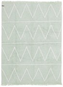 Ručne tkaný kusový koberec Hippy Mint, 120x160, zelená, chodba / predsieň, Lorena Canals