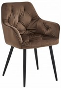 Jedálenské kreslo JORK VELVET, hnedé