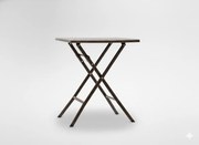 Garden Line SKLADACÍ TURISTICKÝ STÔL 61,5 x 61,5 x 73 CM HNEDÝ