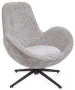 Kreslo LUNAIRE zamatové, sivé 872162