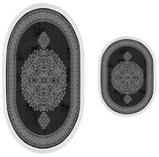 Súprava 2 kusov kúpeľňových predložiek Orient Ornamental Black čierna