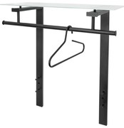 Čierny kovový nástenný vešiak s poličkou 80 cm Dutch – Spinder Design