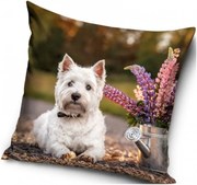 Vankúš s Westíkom - West highland white teriér - 40 x 40 cm