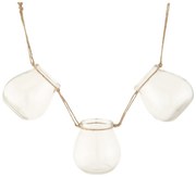 Sklenený závesný svietnik banky - 40 * 9 * 11 cm