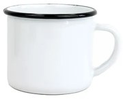 BELIS biely smaltovaný hrnček, 8 cm