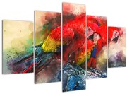 Obraz červených papagájov ara (150x105 cm)